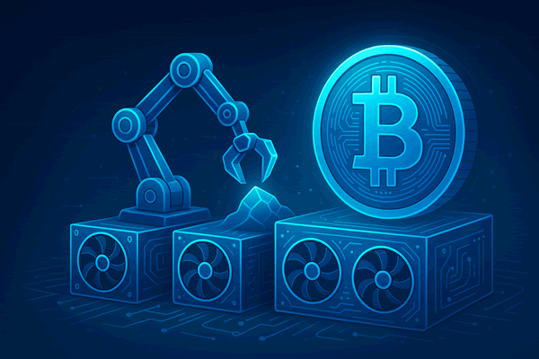Crypto gruvedrift illustrasjon
